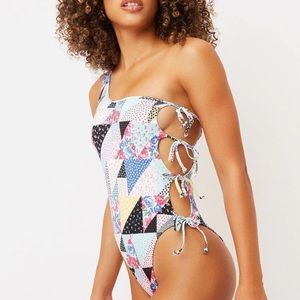 Frankies Bikinis HONEY PATCHWORK ONE-PIECE SWIMSUIT